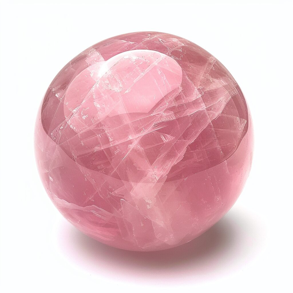 rose quartz crystal sphere